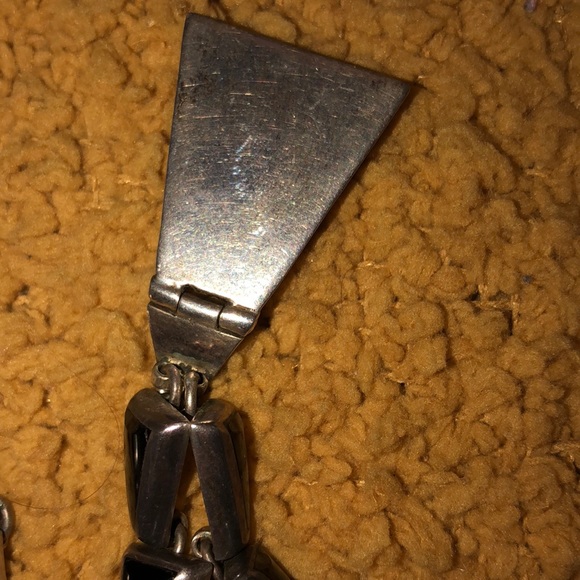 Fully Articulated Sterling/Onyx Necklace - Picture 2 of 4